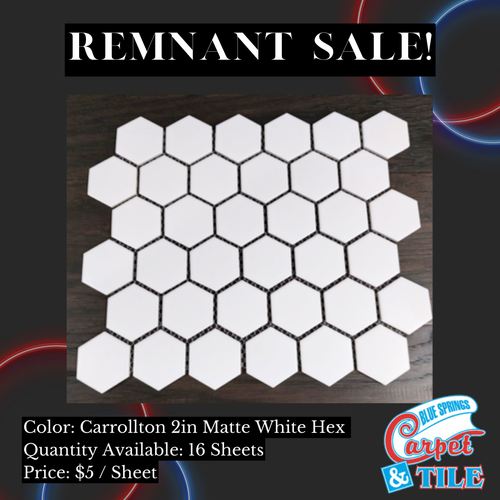 Remnant Overstock Sale Tile